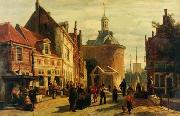 unknow artist European city landscape, street landsacpe, construction, frontstore, building and architecture. 326 oil painting on canvas